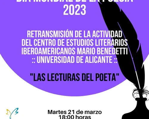 Flyer de Día Mundial de la Poesía 2023