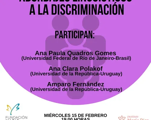 Flyer de Abordajes lingüísticos a la discriminación