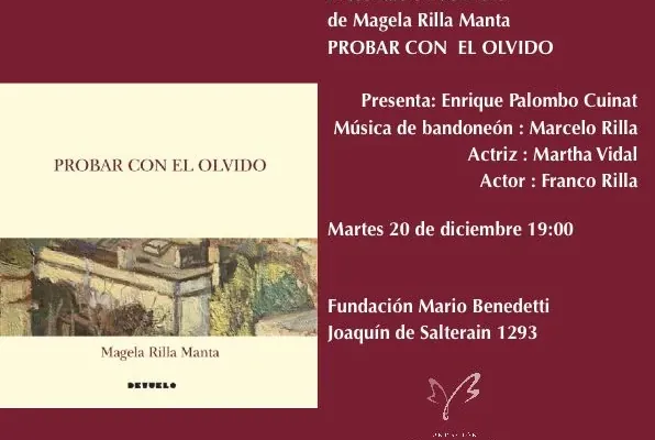 Flyer de Presentación del libro «Probar con el olvido»