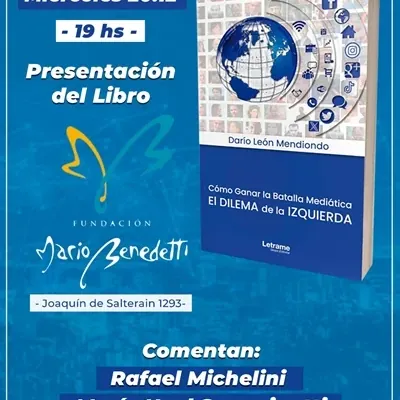 Flyer de Presentación del libro «Cómo ganar la batalla mediática»
