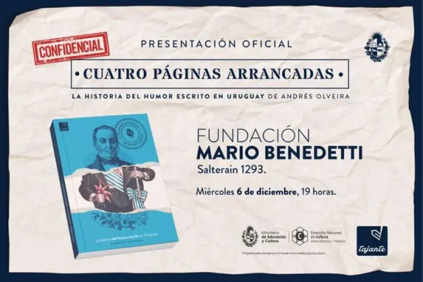 Flyer de Presentación de «Cuatro páginas arrancadas»