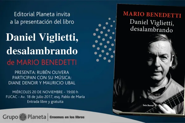 Flyer de Presentación del libro «Daniel Viglietti, desalambrando»