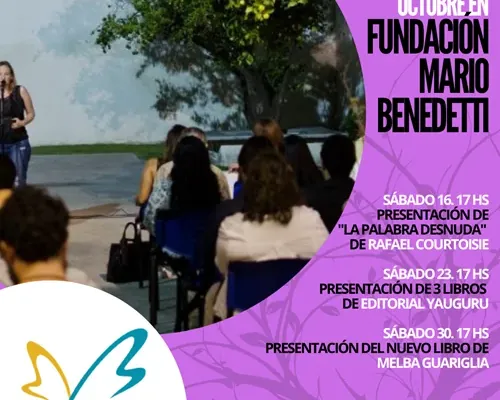 Flyer de Sábados de octubre en Fundación Benedetti