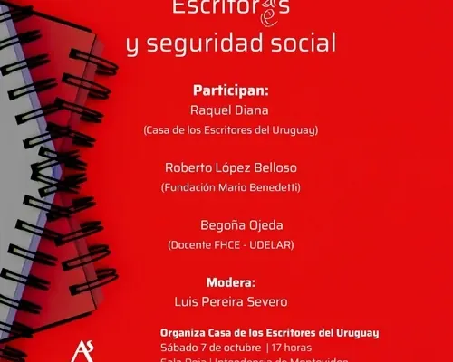 Flyer de Escritoras/es y seguridad social