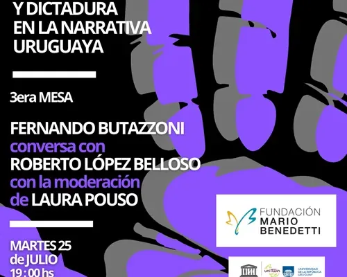 Flyer de 3era mesa de «Golpe de estado y dictadura en la narrativa uruguaya»