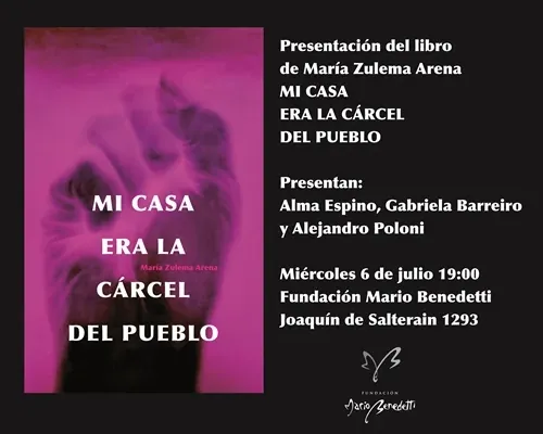 Flyer de Presentación del libro de Zulema Arena